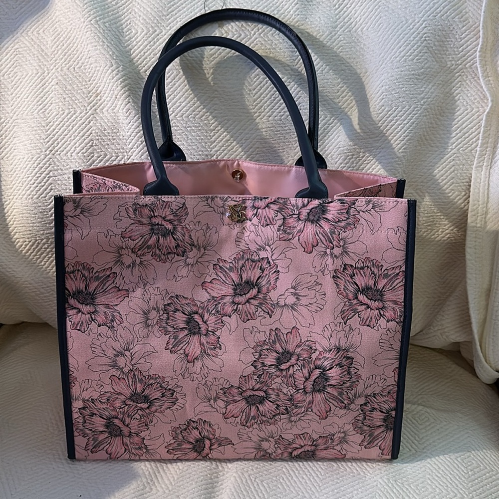 Victoria’s Secret Floral Canvas Tote Bag